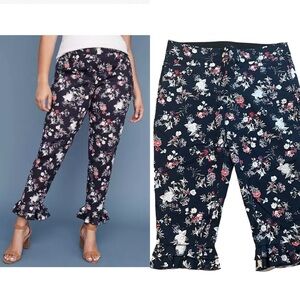 Lane Bryant The Allie Floral Ruffle Pants